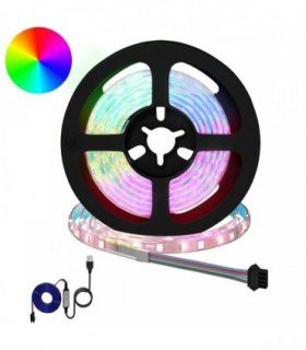 vidaXL LED Strip 12 pcs Black and Transparent Copper and Plastic