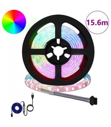 vidaXL LED Strip 12 pcs Black and Transparent Copper and Plastic