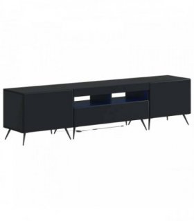 vidaXL 5 Piece LED TV Cabinet Black Engineered Wood