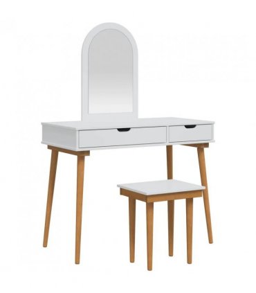 vidaXL Dressing Table Set FAUSKE 3 pcs White 100 x 50 x 143 cm