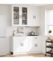 vidaXL Kitchen Unit KALMAR 4 pcs White Engineered Wood