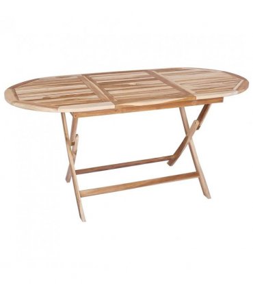 vidaXL Garden Furniture Set 7 pcs Natural Solid Teak Wood