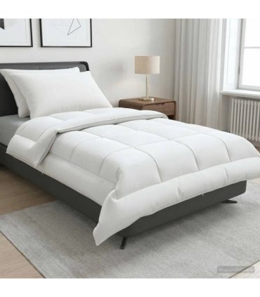 vidaXL Duvet and Pillow Set 3 pcs 155x220 cm Summer 200 GSM Wool White