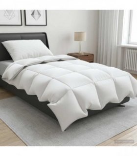 vidaXL 90% Goose Down Duvet Set FULDA 2 pcs 155 x 200 cm Winter White
