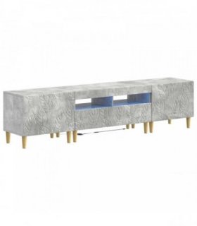 vidaXL 5 Piece LED TV Cabinet Concrete Grey Engineered Wood
