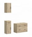 vidaXL 3 Piece Bathroom Cabinet Set UTRECHT Sonoma Oak Engineered Wood