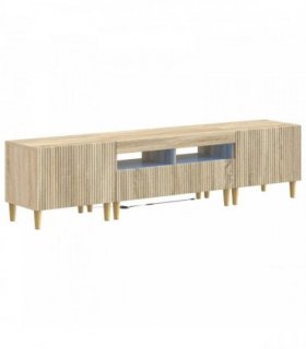 vidaXL 5 Piece LED TV Cabinet Sonoma Oak Engineered Wood