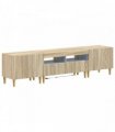 vidaXL 5 Piece LED TV Cabinet Sonoma Oak Engineered Wood