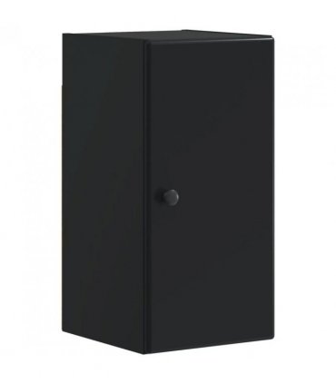 vidaXL 3 Piece Bathroom Cabinet Set BREDA Black Engineered Wood