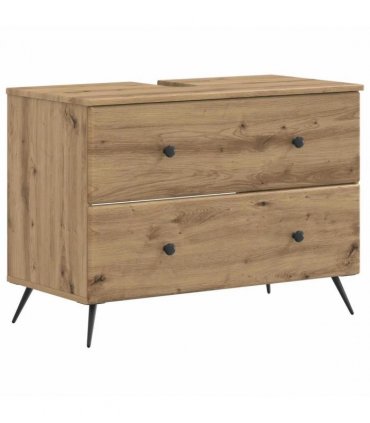 vidaXL 2 Piece Bathroom Cabinet Set BREDA Artisan Oak Engineered Wood