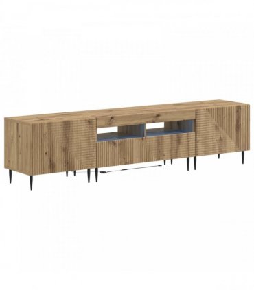 vidaXL 3 Piece LED TV Cabinet Artisan Oak Engineered Wood
