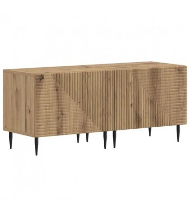 vidaXL 3 Piece LED TV Cabinet Artisan Oak Engineered Wood