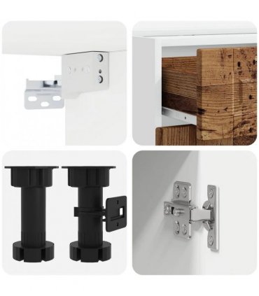 vidaXL Kitchen Unit PORTO 5 pcs Old Wood Engineered Wood