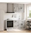 vidaXL Kitchen Unit LUCCA 5 pcs Concrete Grey Engineered Wood