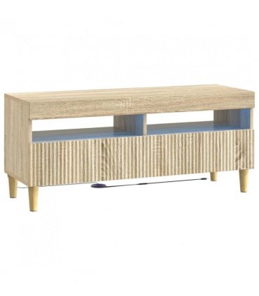 vidaXL 5 Piece LED TV Cabinet Sonoma Oak Engineered Wood