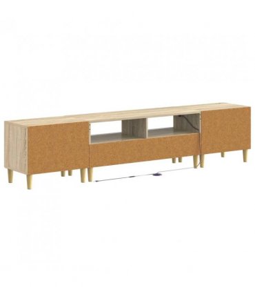 vidaXL 5 Piece LED TV Cabinet Sonoma Oak Engineered Wood
