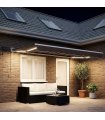 vidaXL Manual Awning Frame with LEDs Taupe 4.5 x 3.5 m