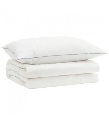 vidaXL 90% Goose Down Duvet Set FULDA 2 pcs 137 x 200 cm Summer White