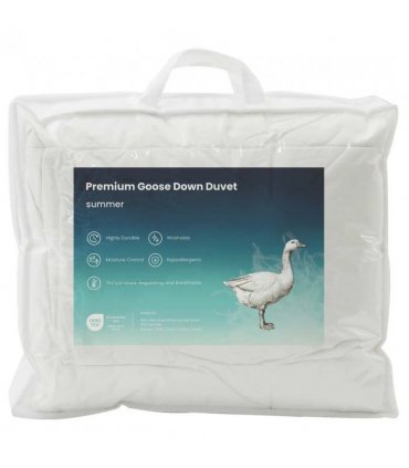 vidaXL 90% Goose Down Duvet Set FULDA 2 pcs 137 x 200 cm Summer White
