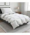 vidaXL 90% Goose Down Duvet Set FULDA 3 pcs 135 x 220 cm Winter White