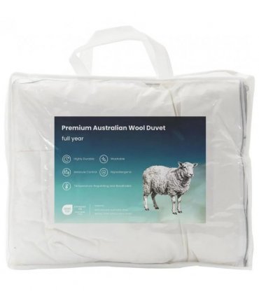 vidaXL Duvet and Pillow Set 3 pcs 220x240 cm 4 Seasons 220 GSM Wool