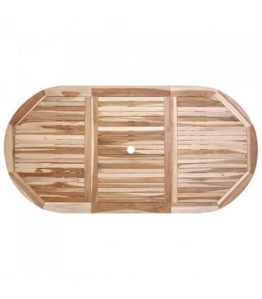 vidaXL Garden Furniture Set 9 pcs Natural Solid Teak Wood