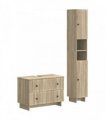 vidaXL 2 Piece Bathroom Cabinet Set EDE Sonoma Oak Engineered Wood