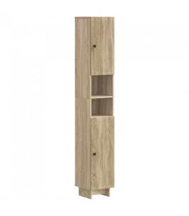 vidaXL 2 Piece Bathroom Cabinet Set EDE Sonoma Oak Engineered Wood