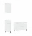 vidaXL 3 Piece Bathroom Cabinet Set ZWOLLE High Gloss White