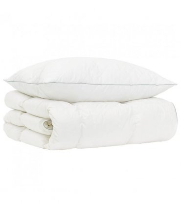 vidaXL 90% Goose Down Duvet Set FULDA 2 pcs 152 x 203 cm Winter White