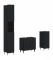 vidaXL 3 Piece Bathroom Cabinet Set ZWOLLE Engineered Wood