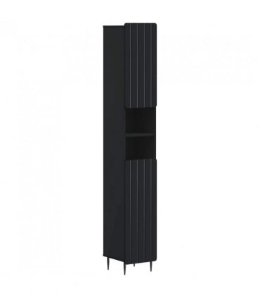 vidaXL 3 Piece Bathroom Cabinet Set ZWOLLE Engineered Wood