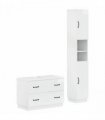 vidaXL 2 Piece Bathroom Cabinet Set HOORN High Gloss White