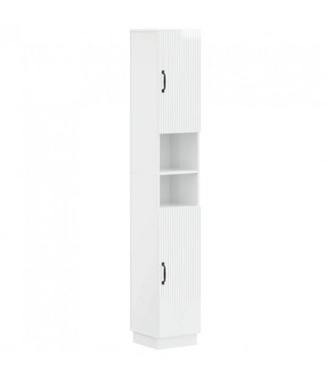 vidaXL 2 Piece Bathroom Cabinet Set HOORN High Gloss White