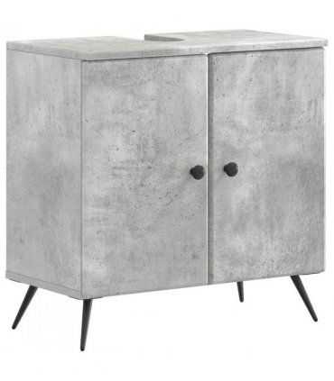 vidaXL 2 Piece Bathroom Cabinet Set BREDA Concrete Grey