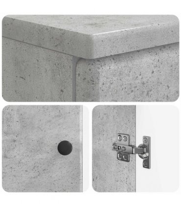 vidaXL 2 Piece Bathroom Cabinet Set BREDA Concrete Grey