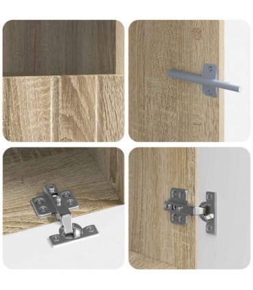 vidaXL 5 Piece LED TV Cabinet Sonoma Oak Engineered Wood