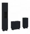 vidaXL 3 Piece Bathroom Cabinet Set EDE Engineered Wood