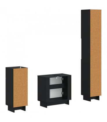 vidaXL 3 Piece Bathroom Cabinet Set EDE Engineered Wood