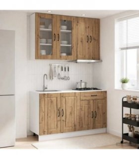 vidaXL Kitchen Unit KALMAR 4 pcs Artisan Oak Engineered Wood