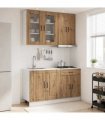 vidaXL Kitchen Unit KALMAR 4 pcs Artisan Oak Engineered Wood