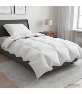 vidaXL 90% Goose Down Duvet Set FULDA 2 pcs 140 x 200 cm Winter White
