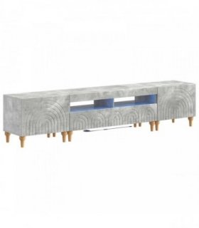 vidaXL 3 Piece LED TV Cabinet Concrete Grey Engineered Wood