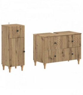 vidaXL 2 Piece Bathroom Cabinet Set ALKMAAR Artisan Oak