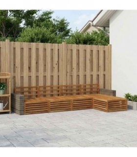 vidaXL Outdoor Sofa Set 5 pcs Natural Solid Acacia Wood