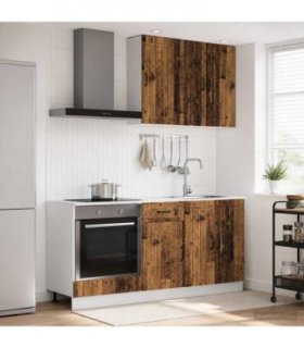 vidaXL Kitchen Unit LUCCA 5 pcs Old Wood Engineered Wood