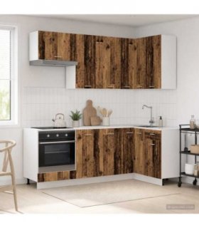 vidaXL Kitchen Unit LYON 8 pcs Old Wood Engineered Wood