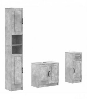vidaXL 3 Piece Bathroom Cabinet Set UTRECHT Engineered Wood