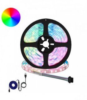 vidaXL LED Strip 12 pcs Black and Transparent Copper and Plastic
