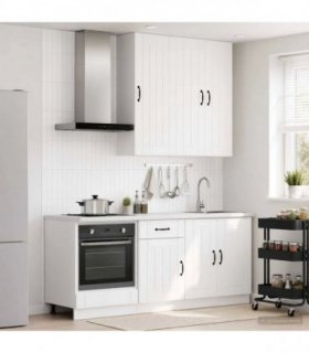 vidaXL Kitchen Unit LUCCA 5 pcs White